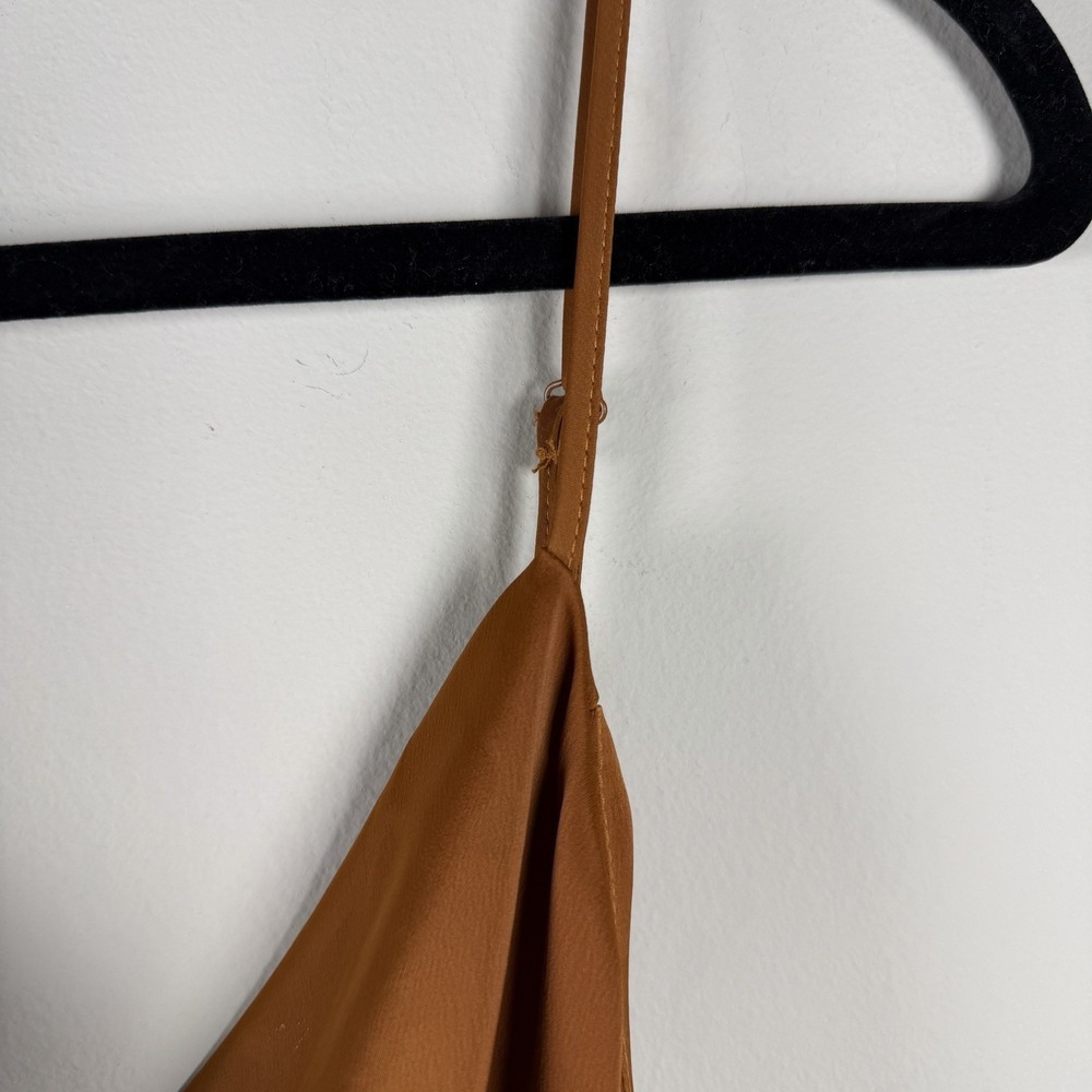 Urban Outfitters Cowl neck Brown slip tank dress Med Adjustable Cocktail Short - Picture 4 of 15